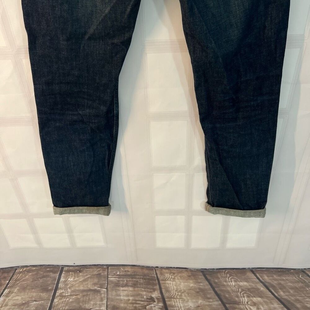 Everlane Black Cuffed Hem Dark Wash Slim Fit Jeans Size 28 X 32 - Picture 8 of 11